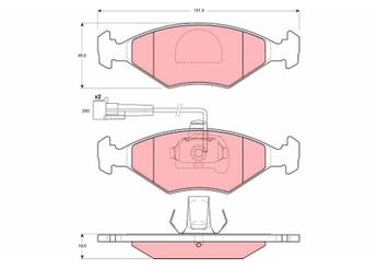 Fren Disk Balata Ön TRW GDB1393  9948038 0000009948038 9949124 0000009949124 77362171 0000077362171 71738156 71738157 71738158 77362175 77362310 9947996 9948037