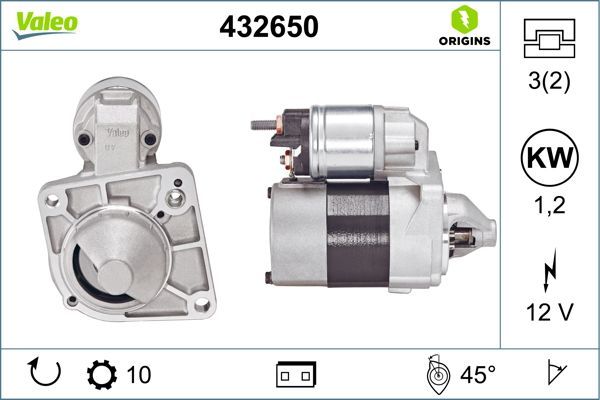 Marş Dinamosu  Lancia Y 10 (1985->)  VALEO 432650