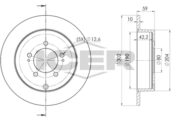 Fren Disk Ayna Arka Sağ ve Sol MGA 50859  4249F4 160629280 16 06 292 80 1611500480 16 115 004 80 1611667880 16 116 678 80 424961 4249.61 424962 4249.62 4249.F4 4615A035 46 15A 035 4615A192 46 15A 192 1609248180 16 092 481 80