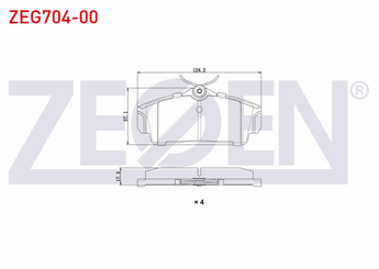 Fren Disk Balata Ön ZEGEN ZEG704-00   410602F525 41060BM525 D1060BM50A 410605M326 41060-5M326 410602F527 41060-2F527 410602F526 41060-2F526 41060-2F525 410605M325 41060-5M325 41060-BM525