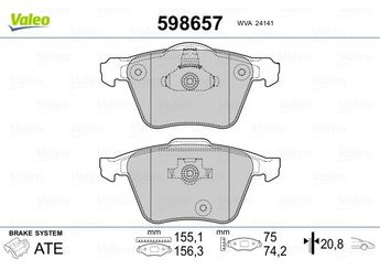Fren Disk Balata Ön VALEO 598657  274331 30769125 31262705