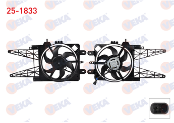 Radyatör Fan ve Motoru  VEKA 25-1833  46524608 46776540 46785741 46789115 51738825 51738829 51742164 51742165 K46524608 K46776540 K46785741
