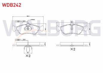 Fren Disk Balata Arka WALBURG WDB242  