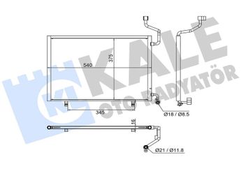 Klima Radyatörü  KALE 382660  1513110 1521950 1526276 1717508 8V5119710AE 8V51 19710 AE 8V5119710AC 8V5119710AD AP3119710AA