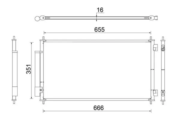 Klima Radyatörü  Honda CR-V (RE)(01.2007->)  MAHLE AC 811 000S