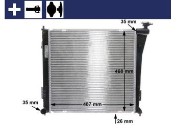 Su Radyatörü  MAHLE CR 848 000S  19010PLCJ02 253103Z050