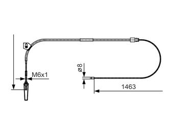 El Fren Teli Ön Sağ veya Sol BOSCH 1 987 482 130  1987482130 4144200185 414 420 01 85 A4144200185 A 414 420 01 85