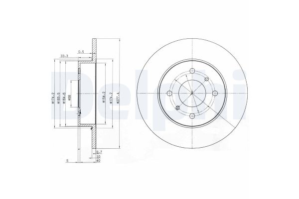 Fren Disk Ayna Arka Sağ ve Sol Nissan Primera Traveller [SW] (WP11)(04.1998->)  DELPHI BG3764