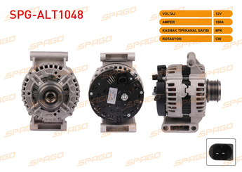 Alternatör  SPAGO ALT1048  1404791 1572736 1581843 1712779 5705EA 6C1T10300BA 6C1T10300BB 6C1T10300BC 6C1T10300BD 967614358 9676143580 AC1T10300BA AC1T10300BB K9658144680 K9659918080 K9676143580 9658144680 71794808 9659918080 1747021 1762862 6C1T10300AA