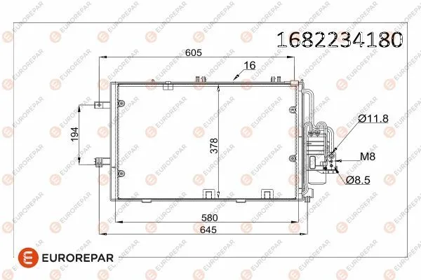 Klima Radyatörü  Opel Tigra Twin Top (2004->)  EUROREPAR 1682234180