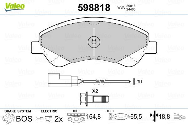 Fren Disk Balata Ön Ford Transit Kombi (TT9)(2006->)  VALEO 598818