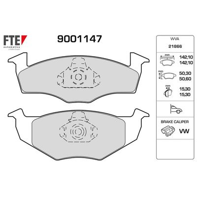 Fren Disk Balata Ön Volkswagen Fox (5Z1)(04.2005->2011)  FTE 9001147