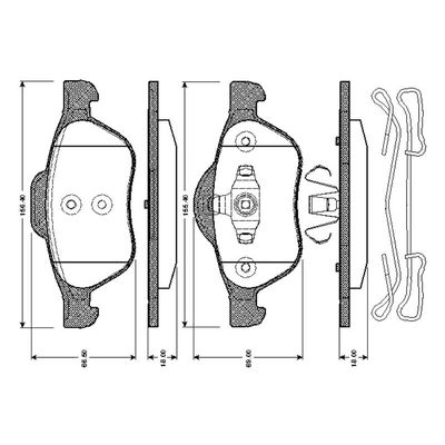 Fren Disk Balata Ön Renault Megane II HB (10.2002->)  BOSCH 0 986 TB3 067