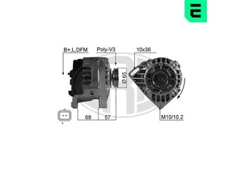 Alternatör  ERA 210526A  7711134753 2310000QAT 23100-00QAT 23 10 000 QAT 231007440R 23 10 074 40R 7700437090 77 00 437 090 77 11 134 753 8200660044 82 00 660 044
