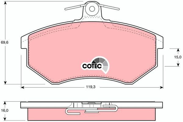 Fren Disk Balata Ön Audi 80 (811/813)(08.1978->)  TRW GDB430