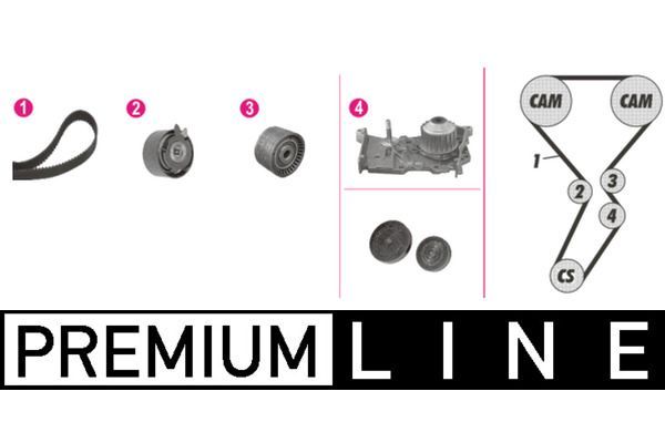 Devirdaim Su Pompası  Renault Megane III HB (10.2008->)  MAHLE CPK 15 000P