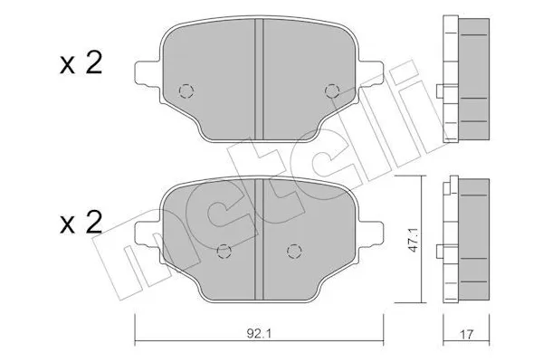 Fren Disk Balata Arka Opel Combo Life E (2018->)  FROW 290.1102.001