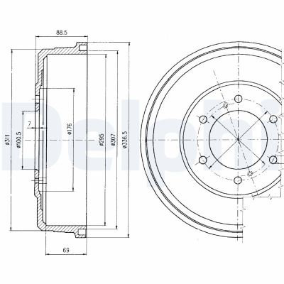 Kampana Arka Sağ veya Sol Nissan Navara NP300 Pickup (LCD22)(01.2008->)  DELPHI BF461