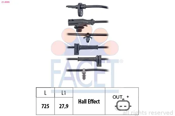 Abs Sensörü Ön Sağ veya Sol EUROCRAFT EU F17203-028
