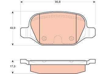 Fren Disk Balata Arka TRW GDB1646  77362276 77362675 77363341 77362275