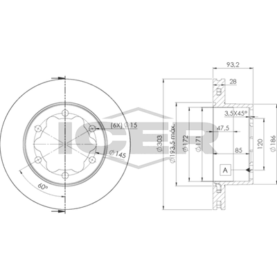 Fren Disk Ayna Arka Sağ ve Sol Volkswagen Crafter P.Van (2E)(03.2006->2017)  SWAPP 43131