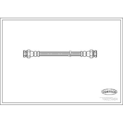 Fren Hortumu Arka Sağ veya Sol Nissan Sunny (B11)(03.1982->)  CORTECO 19025984