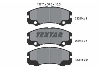 Fren Disk Balata Ön TEXTAR 2325001  1605084 1605620 97227235 93169003 93173154 1605002 1605978 97201441