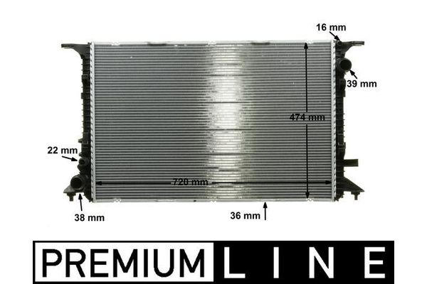 Su Radyatörü  Audi S8 (4H2)(04.2012->)  MAHLE CR 1201 000P