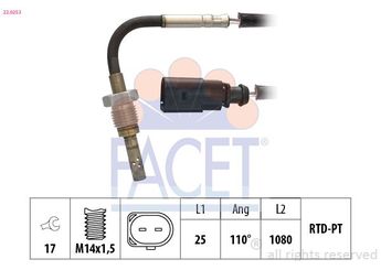 Egzoz Sıcaklık Sensörü  SAGEM 33161  4L906088DR 4L906088CK 04L 906 088 CK 04L 906 088 DR 3L906088EJ 03L 906 088 EJ