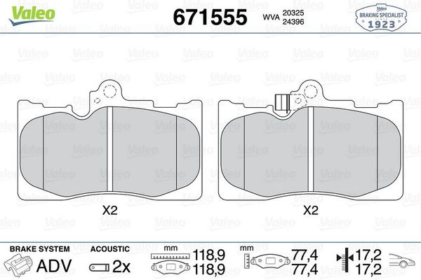 Fren Disk Balata Ön Lexus RC (2014->)  VALEO 671555