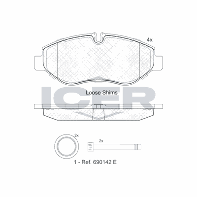 Fren Disk Balata Ön Iveco Daily Şasi (Kasasız)(2019->)  MAHER 39673