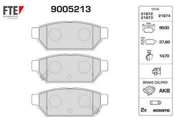 Fren Disk Balata Arka FTE 9005213  MB928314 MR205377 MR389565 MR389569