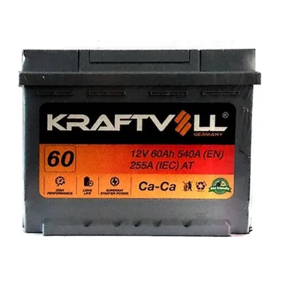 Akü (12V - 60 AH) L2 (242×175×190) Tam Kapalı  KRAFTVOLL 18010007