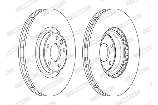 Fren Disk Ayna Ön Sağ ve Sol Volkswagen Transporter Multivan (ST)(10.2021->)  FERODO DDF2601C-1