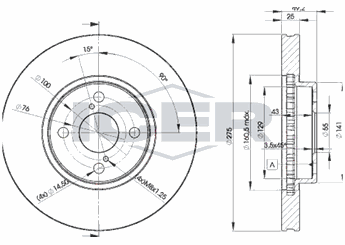 Fren Disk Ayna Ön Sağ ve Sol AYD 50403  4351202080 43512-02080