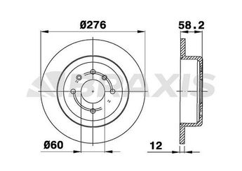 Fren Disk Ayna Arka Sağ ve Sol BRAXIS AE0646  96328254