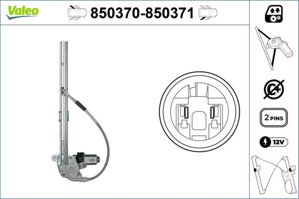 Cam Krikosu Arka Sol VALEO 850370