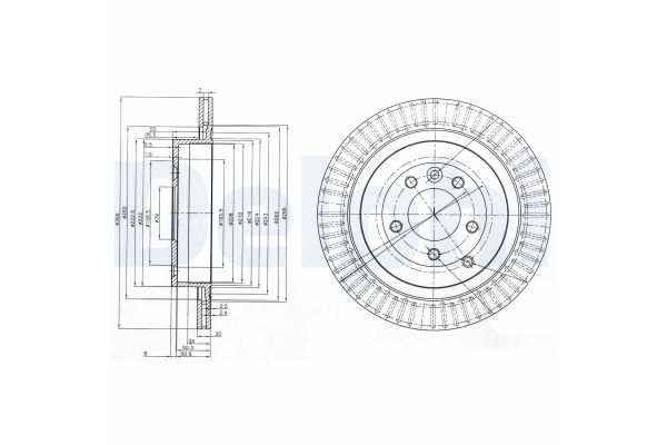 Fren Disk Ayna Arka Sağ ve Sol Land Rover Range Rover Sport (01.2005->)  DELPHI BG3925C