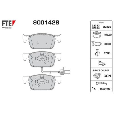 Fren Disk Balata Ön Audi A4 Allroad Quattro (8WJ)(06.2019->)  FTE 9001428