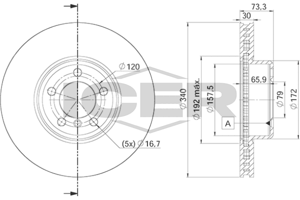 Fren Disk Ayna Ön Sağ ve Sol BMW 4 Serisi Coupe (F32)(2013->)  BMW ORJINAL 34116792223