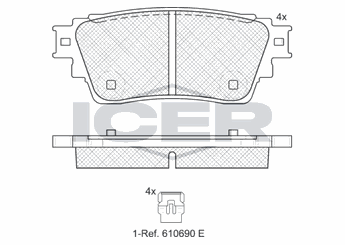 Fren Disk Balata Arka AYD 60914B  4605B562 4605B560 46 05B 560 46 05B 562 4605B987 46 05B 987 4605B989 46 05B 989 4605B989S1 46 05B 989 S1