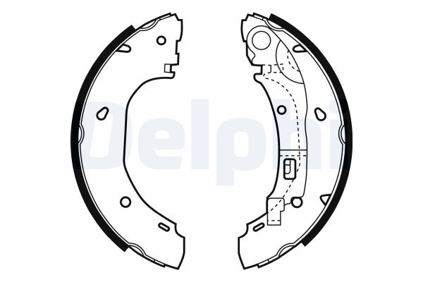 Fren Pabuçlu Balata Arka Peugeot Boxer (290/330) P.Van, Camlı Aks:2850mm (2002->2006)  DELPHI LS1925