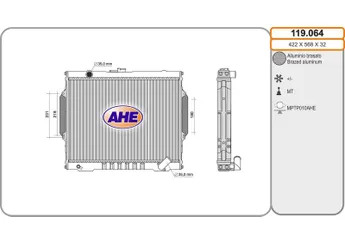 Su Radyatörü  RADISEN RR 62815-B  MB356155 MB356156 MB356850