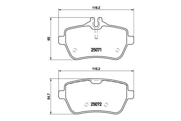 Fren Disk Balata Arka Mercedes SL -Serisi Roadster (BM 231)(2012->)  BREMBO P 50 103
