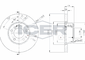 Fren Disk Ayna Ön Sağ ve Sol AYD 50257  34116854998 34116764643 34 11 6 764 643 34116772669 34 11 6 772 669 34 11 6 854 998