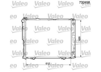 Su Radyatörü  VALEO 732458  1245000302 1245001402 1245005103 A1245000302 A1245001402 A1245005103