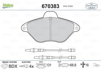 Fren Disk Balata Ön VALEO 670383  425157 425113 4251-13 4251-57 425292 4252-92 95667787