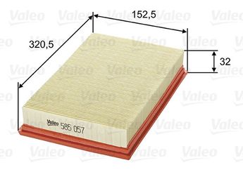 Hava Filtresi  VALEO 585057  1C159601AE AF25841 1432209 1496814 165190 1741635 1880424 1900519 1C159601A1F 1C15-9601-A1F 1C159601AD 1C15-9601-AD 1C15-9601-AE 1C159601AF 1C15-9601-AF 4041615 4165190 4486167 4970412 6C169601AB 6C16-9601-AB 6C169601AC BK319601BA BK31-9601-BA M3307A01 YC159601BB YC15-9601-BB 1C159601AB 1C15-9601-AB