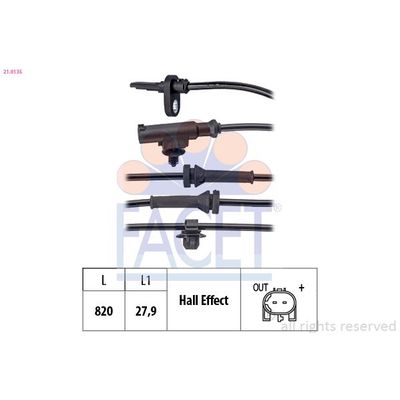 Abs Sensörü Ön Sağ veya Sol Toyota Aygo (KGB/WNB)(2005->)  PSA ORJINAL B000698080