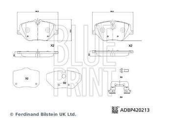 Fren Disk Balata Ön BLUE PRINT ADBP420213  ADBP420213 34106897141 34 10 6 897 141 34108852291 34 10 8 852 291